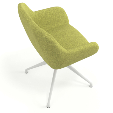meeting room chair green swivel fabric upholstered armrests 7