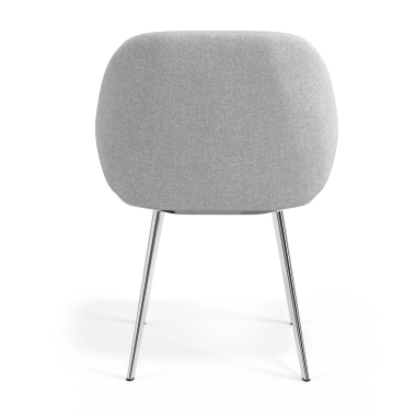 visitor chair light gray 4 legs fabric upholstered armrests 6