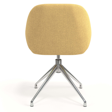meeting room chair yellow swivel fabric upholstered armrests 6