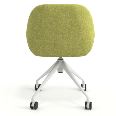 meeting room chair green swivel with casters fabric upholstered armrests 6