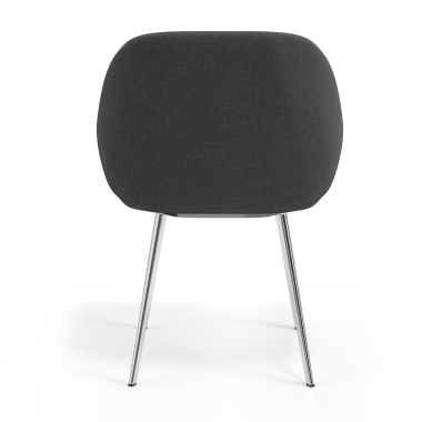 visitor chair anthracite 4 legs fabric upholstered armrests 6