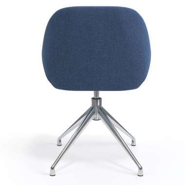 meeting room chair blue swivel fabric upholstered armrests 6