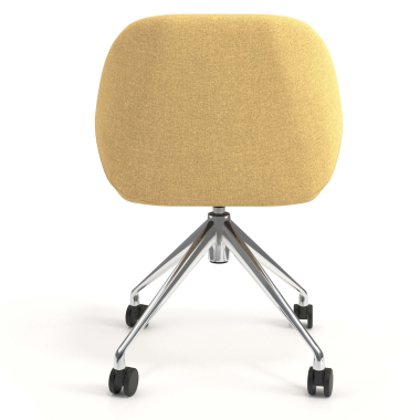 meeting room chair yellow swivel with casters fabric upholstered armrests 6