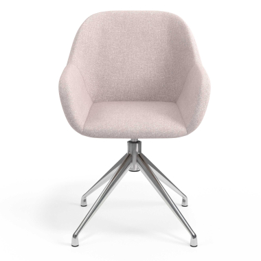 meeting room chair beige swivel fabric upholstered armrests 4