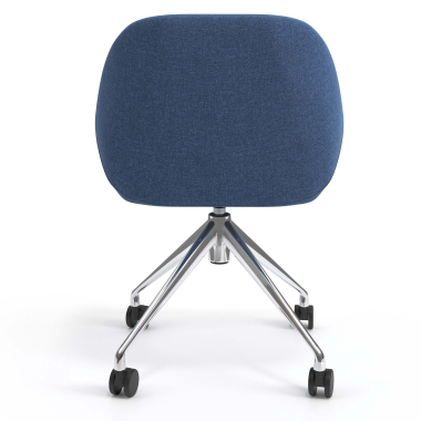 meeting room chair blue swivel with casters fabric upholstered armrests 6