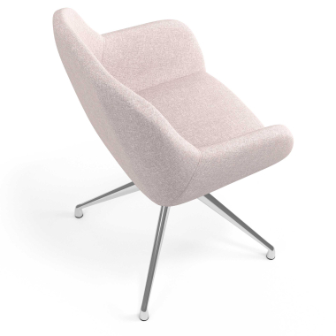 meeting room chair beige swivel fabric upholstered armrests 7