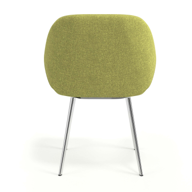 visitor chair green 4 legs fabric upholstered armrests 6