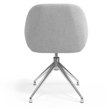 meeting room chair light gray swivel fabric upholstered armrests 6