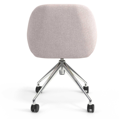meeting room chair beige swivel with casters fabric upholstered armrests 6