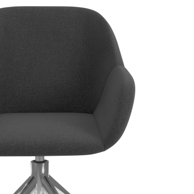 meeting room chair anthracite swivel fabric upholstered armrests 5