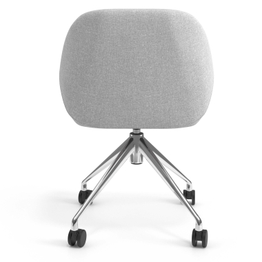 meeting room chair light gray swivel with casters fabric upholstered armrests 6