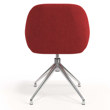 meeting room chair red swivel fabric upholstered armrests 6