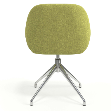 meeting room chair green swivel fabric upholstered armrests 6