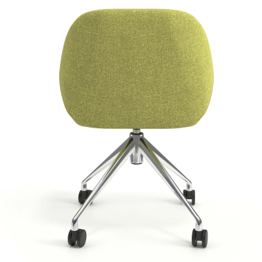 meeting room chair green swivel with casters fabric upholstered armrests 6