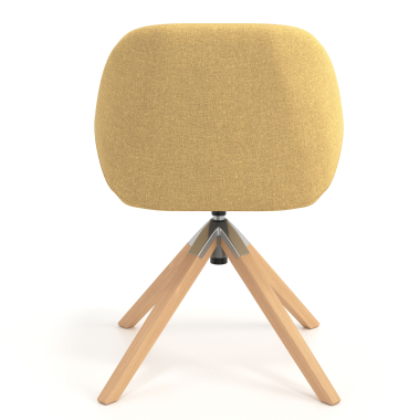 meeting room chair yellow wooden swivel fabric upholstered armrests 6