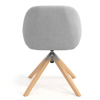 meeting room chair light gray wooden swivel fabric upholstered armrests 6