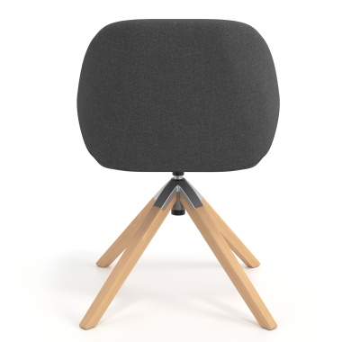 meeting room chair anthracite wooden swivel fabric upholstered armrests 6