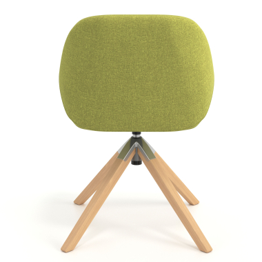 meeting room chair green wooden swivel fabric upholstered armrests 6
