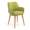 Upholstered meeting chair Nora, aluminium base