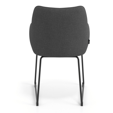 visitor chair anthracite sled base frame fabric upholstered armrests 6