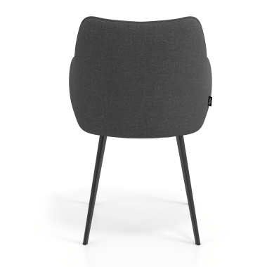 visitor chair black anthracite 4 legs fabric upholstered armrests 6