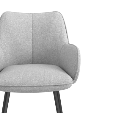 visitor chair black gray 4 legs fabric upholstered armrests 5
