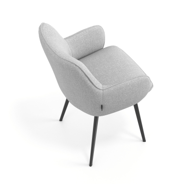 visitor chair black gray 4 legs fabric upholstered armrests 7