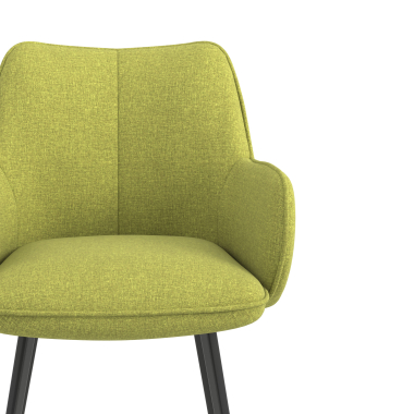 visitor chair green 4 legs fabric upholstered armrests 5