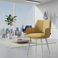 Conference chair Nora, 4 legs, upholstered armrests