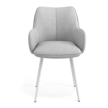 visitor chair gray 4 legs fabric upholstered armrests 4