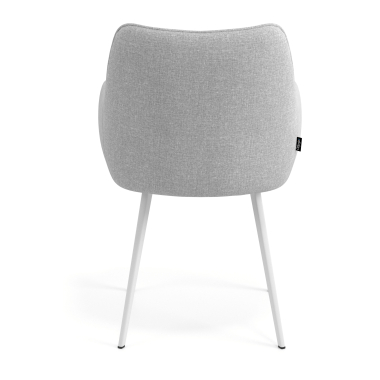 visitor chair gray 4 legs fabric upholstered armrests 6