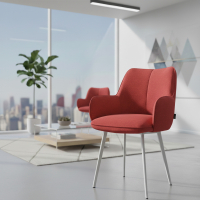 Conference chair Nora, 4 legs, upholstered armrests