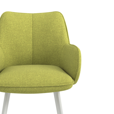 visitor chair green 4 legs fabric upholstered armrests 5