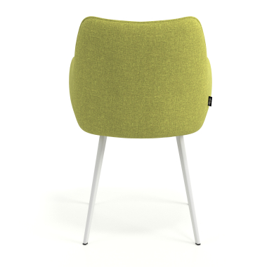 visitor chair green 4 legs fabric upholstered armrests 6
