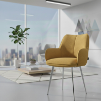 Conference chair Nora, 4 legs, upholstered armrests