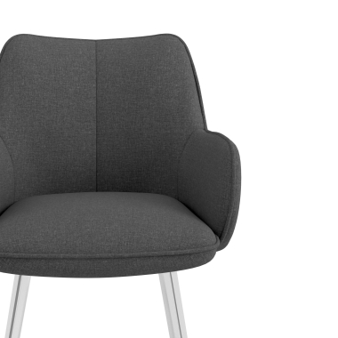 visitor chair anthracite 4 legs fabric upholstered armrests 5