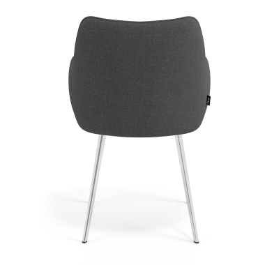 visitor chair anthracite 4 legs fabric upholstered armrests 6