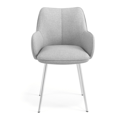 visitor chair gray 4 legs fabric upholstered armrests 4