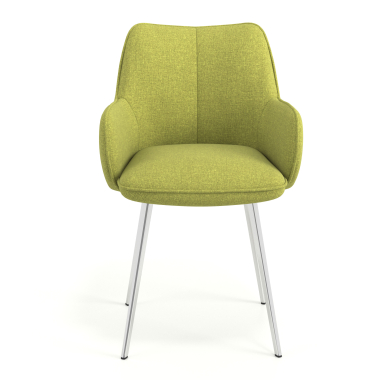 visitor chair green 4 legs fabric upholstered armrests 4