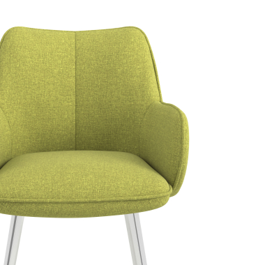 visitor chair green 4 legs fabric upholstered armrests 5