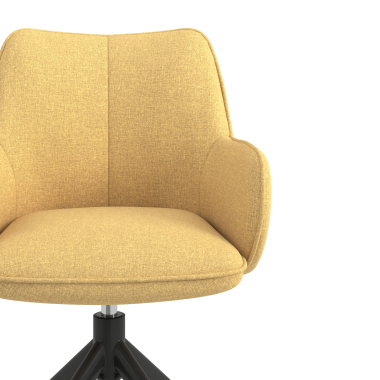 meeting room chair black yellow swivel fabric upholstered armrests 5