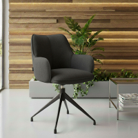 Upholstered meeting chair Nora, aluminium base