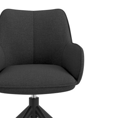meeting room chair black anthracite swivel fabric upholstered armrests 5
