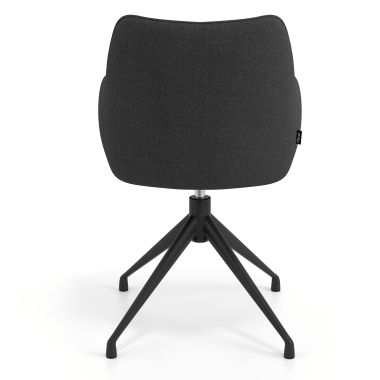 meeting room chair black anthracite swivel fabric upholstered armrests 6