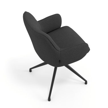 meeting room chair black anthracite swivel fabric upholstered armrests 7