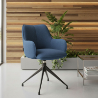 Upholstered meeting chair Nora, aluminium base