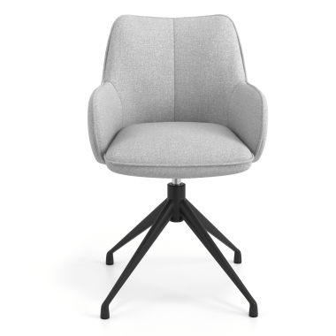 meeting room chair gray swivel fabric upholstered armrests 4