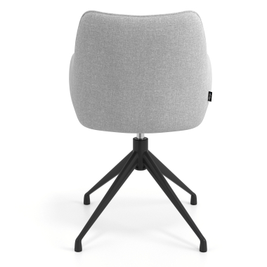 meeting room chair gray swivel fabric upholstered armrests 6