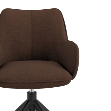 meeting room chair brown swivel fabric upholstered armrests 5