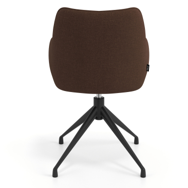 meeting room chair brown swivel fabric upholstered armrests 6